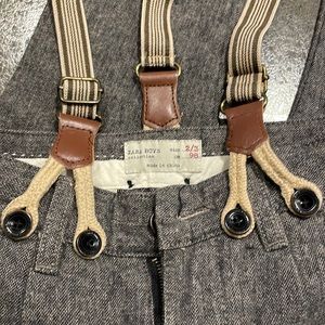 Zara size 2/3 boys trousers w/ suspenders